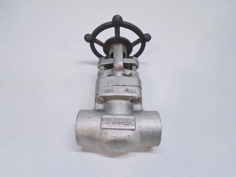 1" Threaded Warren Stainless Gate Valve,  #801HF-T